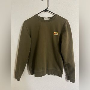 Green Fjallraven crew neck sweater